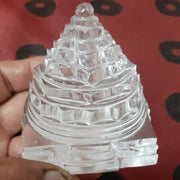 Crystal Shree Yantra, Sphatik shree yantra, Quartz Crystal Shri Yantra for Puja in India, UK, USA, All Country