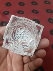 Crystal Shree Yantra, Sphatik shree yantra, Quartz Crystal Shri Yantra for Puja in India, UK, USA, All Country