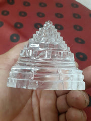 Crystal Shree Yantra, Sphatik shree yantra, Quartz Crystal Shri Yantra for Puja in India, UK, USA, All Country