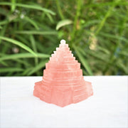 Shree Yantra Rose quartz, Quartz Crystal shri yantra in India, UK, USA, All Country