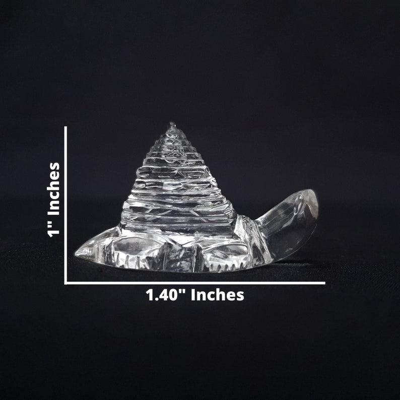 Tortoise Shree Yantra, Natural Rock Crystal, Sphatik Shree Yantra, Goddess Laxmi Shree Yantra for Prayer Room and Gifts in India, UK, USA, All Country