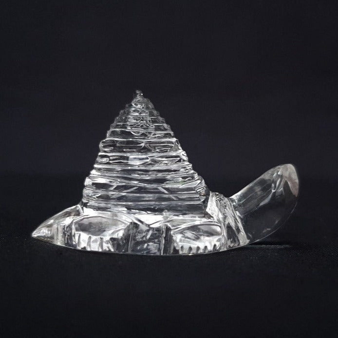 Tortoise Shree Yantra, Natural Rock Crystal, Sphatik Shree Yantra, Goddess Laxmi Shree Yantra for Prayer Room and Gifts in India, UK, USA, All Country