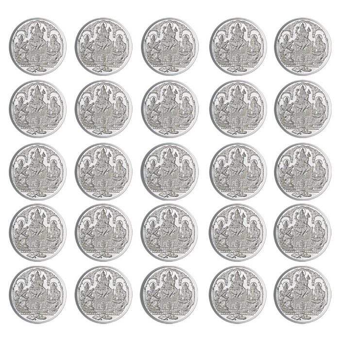 Trimurti Pure Silver 999 Religious Coin 5 Grams Set of 25 Religious Coin in India, UK, USA, All Country