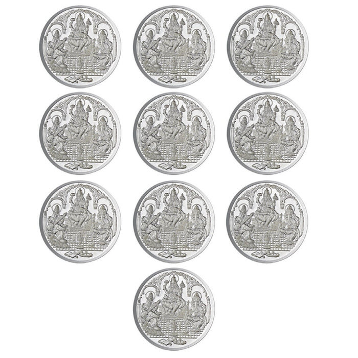 Trimurti Coin In Pure Silver 999 Religious Coin 5 Grams Set Of 10 Coins in India, UK, USA, All Country