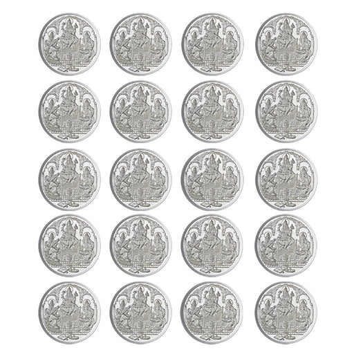 Ganesh Lakshmi Saraswati Coin In Pure 999 Silver 10 Grams Set Of 20 Religious Coins in India, UK, USA, All Country