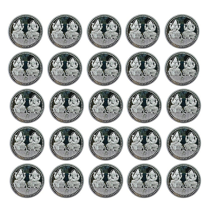 Ganesh Lakshmi Coin In Pure 999 Silver 10 Grams Set Of 50 Religious Coins in India, UK, USA, All Country