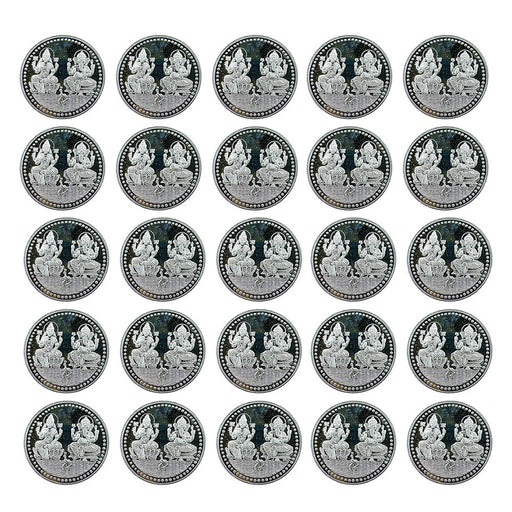 Ganesh Lakshmi Coin In Pure 999 Silver 10 Grams Set Of 100 Religious Coins in India, UK, USA, All Country