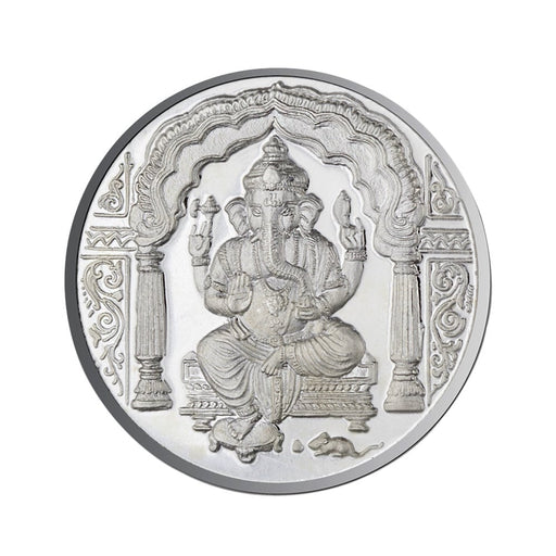 Ganpati Coin In Pure Silver 999 Religious Coin 100 Grams in India, UK, USA, All Country