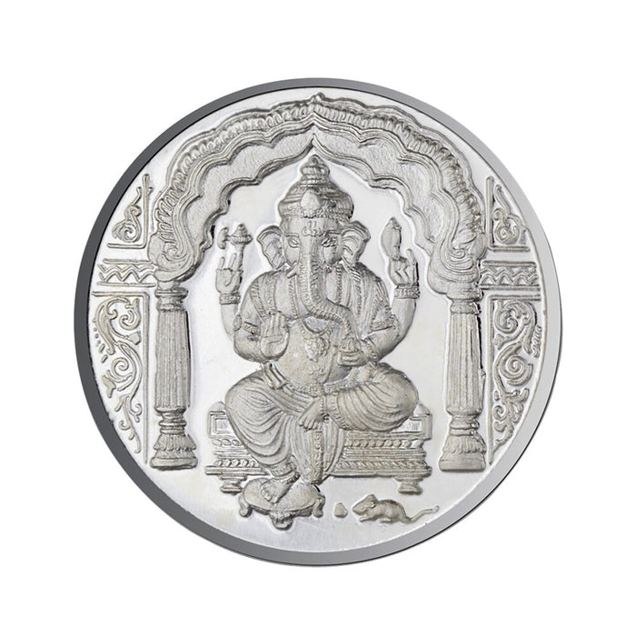 Lord Ganesh Coin In Pure Silver 999 Religious Coin 25 Grams in India, UK, USA, All Country