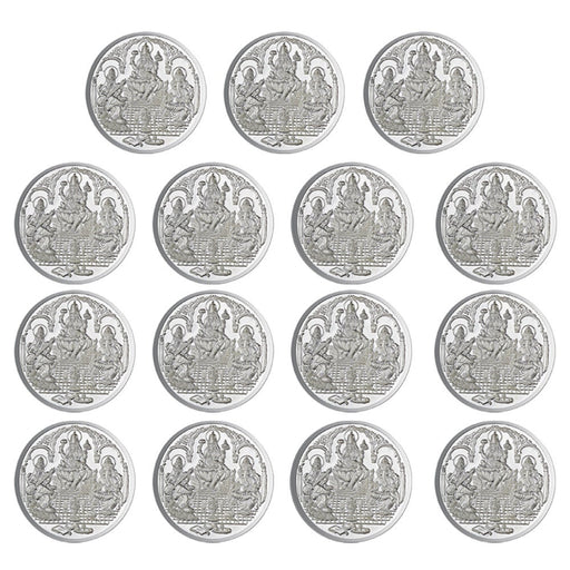 Trimurti Pure Silver 999 Religious Coin 5 Grams Set of 15 Religious Coin in India, UK, USA, All Country