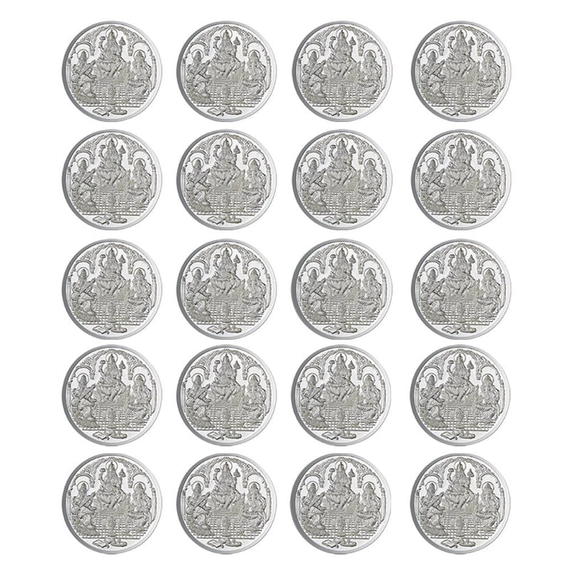 Trimurti Pure Silver 999 Religious Coin 5 Grams Set of 20 Religious Coin in India, UK, USA, All Country