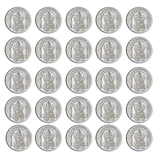 Ganpati Coin In Pure 999 Silver 5 Grams Set Of 100 Religious Coins in India, UK, USA, All Country