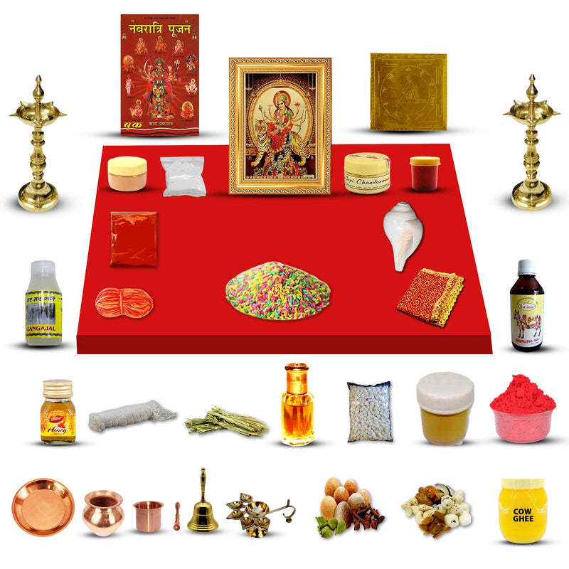 Sampoorna Ambe Mata Puja Kit/Navratri Poojan Samagri in India, UK, USA, All Country