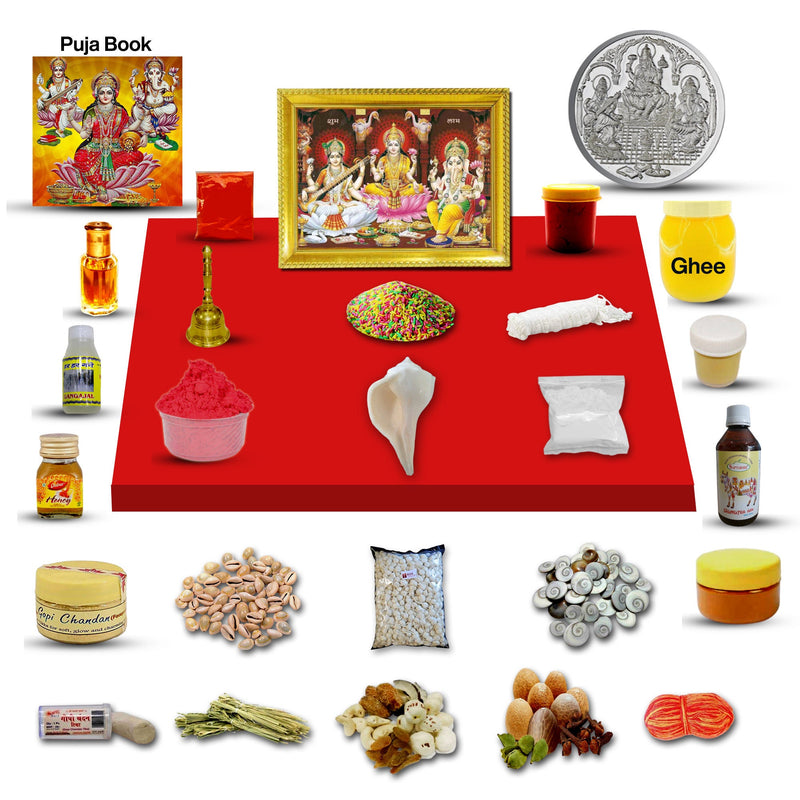 Diwali Puja Kit / Diwali Poojan Samagri for Home Mandir Festival in India, UK, USA, All Country