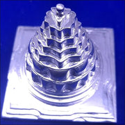 Meru Shree Yantra Pyramid In Pure 925 Silver 2 Inches Heavy Quality Blessed And Energized For Wealth And Prosperity in India, UK, USA, All Country
