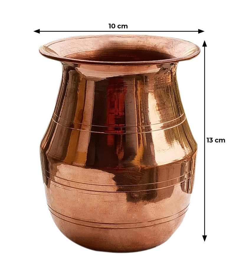 100% Pure Copper Lota | Copper Kalash | Copper Parsi Lota | Pooja Sombu | Copper Vessel | Drinkware Tableware | Ayurvedic Copper Vessel in India, UK, USA, All Country