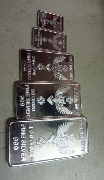 Refine Met 999 Pure Silver Biscuits for Gifting and Personal Usage Purpose, Silver Chip in different sizes 999 Purity in India, UK, USA, All Country