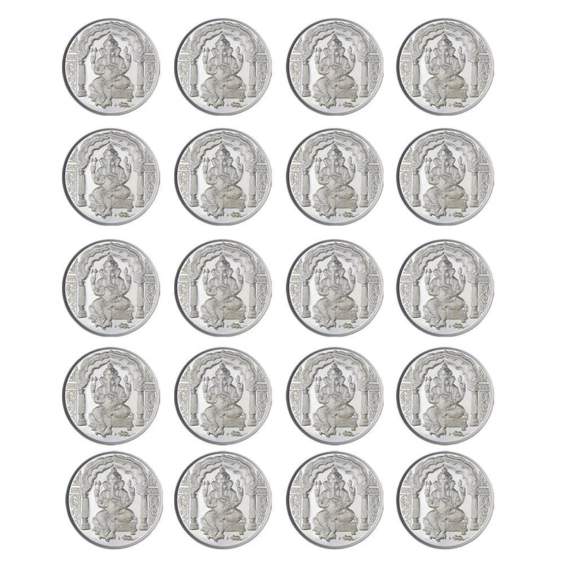 Lord Ganesh Coin In Pure 999 Silver 2.5 Grams Beautiful Design For Gifting And Religious Purpose in India, UK, USA, All Country