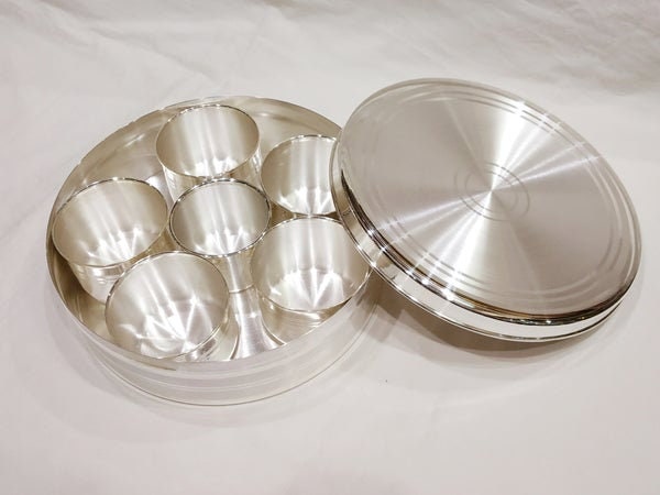 92.5% Pure Silver Pooja Box Contain - 6 Katori Pieces, Pooja Set or Gift Item in India, UK, USA, All Country