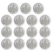Ganesh Lakshmi Saraswati Coin In Pure 999 Silver 5 Grams Beautiful Design For Gifting And Religious Purpose in India, UK, USA, All Country