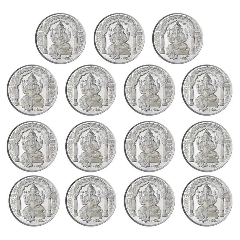 Lord Ganesh Coin In Pure 999 Silver 2.5 Grams Beautiful Design For Gifting And Religious Purpose in India, UK, USA, All Country