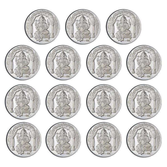 Lord Ganesh Coin In Pure 999 Silver 2.5 Grams Beautiful Design For Gifting And Religious Purpose in India, UK, USA, All Country