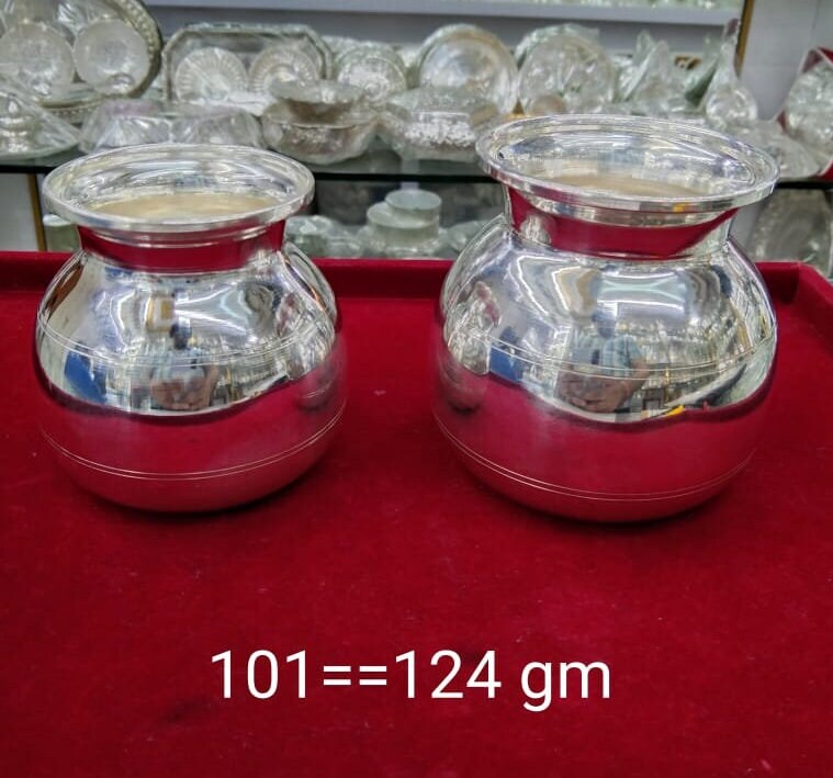 Pure Silver Lota - Kalash for Personal Usage or Gifting for New Home Gifting, Personal Festival Gifts, Temple at Home, Workplace and Gifting in India, UK, USA, All Country