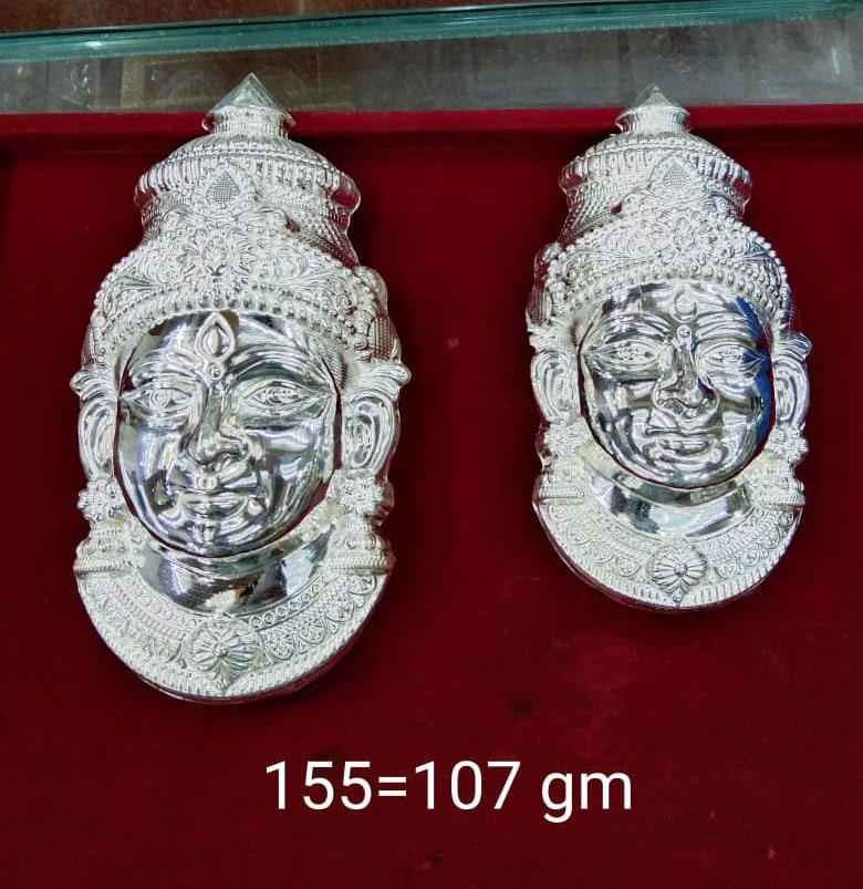 Pure Silver Silver Varalakshmi Face, Lakshmi Roopu, Indian Pooja Artic ...