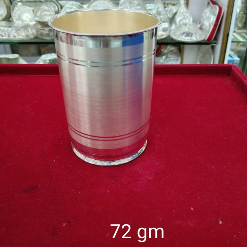 999 fine pure silver glass tumbler handmade water / milk / cup gifting silver utensils or silver vessel - 3.9 inch size, 72 gram approx in India, UK, USA, All Country