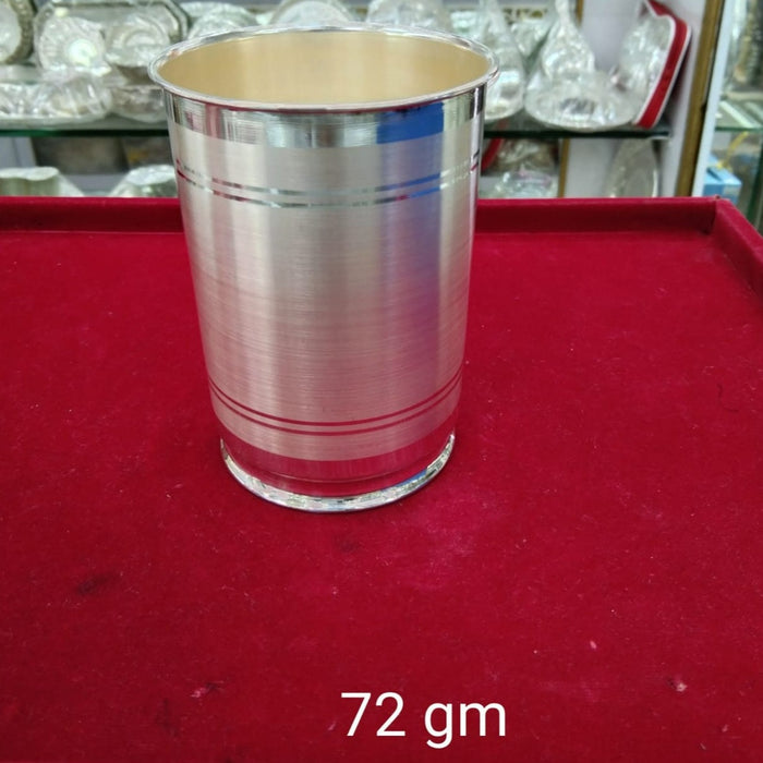 999 fine pure silver glass tumbler handmade water / milk / cup gifting silver utensils or silver vessel - 3.9 inch size, 72 gram approx in India, UK, USA, All Country