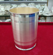 999 fine pure silver glass tumbler handmade water / milk / cup gifting silver utensils or silver vessel - 3 inch size, 36 gram approx in India, UK, USA, All Country