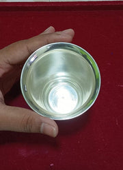 999 Pure silver Glass - milk pattern for Gifting and Personal Usage, Weight : 70 grams Approx in India, UK, USA, All Country