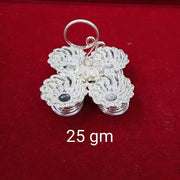 Silver Four Attached Haldi Kumkum Designer box/Karanda, Silver Kumkum Holder in India, UK, USA, All Country