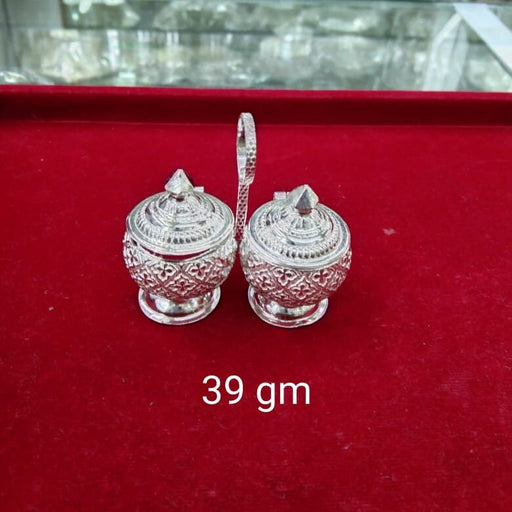 Sterling silver trinket box, brides gift or puja utensils in India, UK, USA, All Country