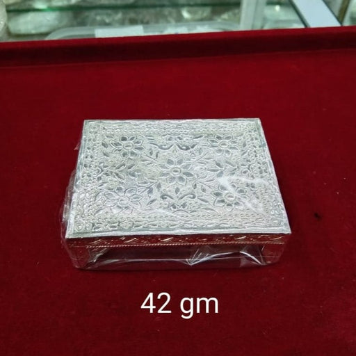 Pure Silver Chowki with Handcrafted Design with Silver, Premium Chowki/Peeta/Patla for Pooja and Gifting Purpose - 42 Grams in India, UK, USA, All Country