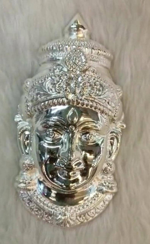 Varalakshmi 85 - 90% Pure Silver Amman face Devi Idol 7.5 Inch Approx for Pooja and Temple, approx 150 gram approx in India, UK, USA, All Country
