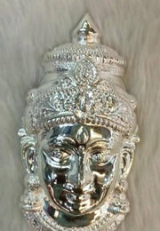 Varalakshmi 85 - 90% Pure Silver Amman face Devi Idol 7.5 Inch Approx for Home Mandir and Temple, approx 150 gram approx in India, UK, USA, All Country