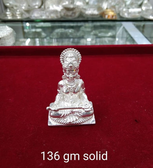 Annapurna Devi Idol in Pure 925 Silver / Goddess Anna poorna Idol in Silver Hindu Religion God Idol Sculpture Statue in India, UK, USA, All Country