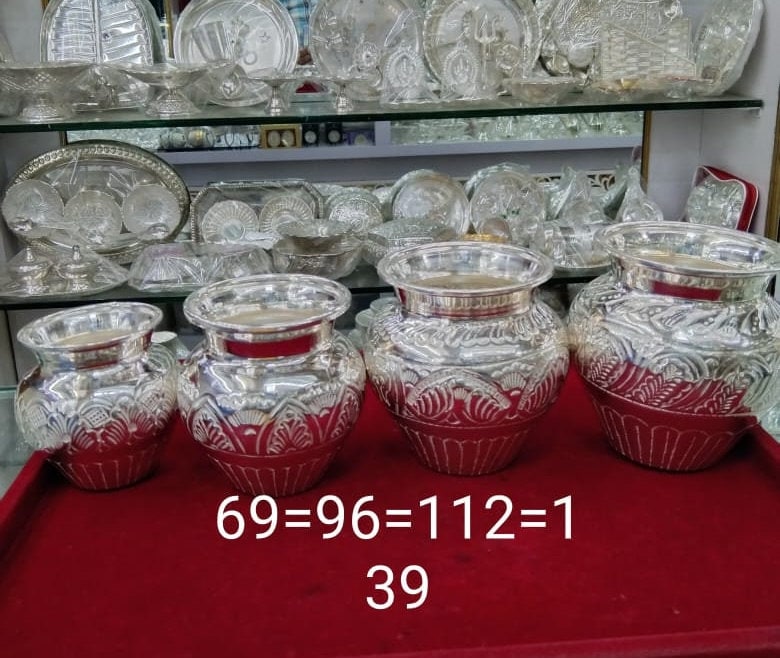 Pure Silver Design Kalash for Home Mandir – Lota, Silver Kalasam for Gift and Pooja and Temple Purpose in India, UK, USA, All Country