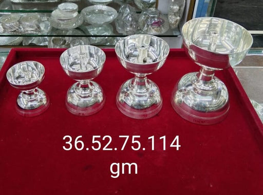 92.5 Pure Silver Plain Round Deep Diya or Lamp for Worshiping Festival, Home Usage or Gifting for New home, Temple Usage in India, UK, USA, All Country
