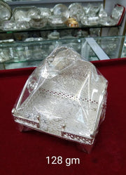 925 Pure Sterling Silver Small Size Sinhasan Suare Box Design Idol Stand, god statue's stand chair, temple art puja utensile in India, UK, USA, All Country