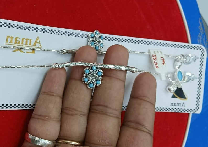 Pure 925 Silver Payal Anklet Pair in India, UK, USA, All Country
