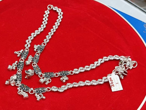 Pure 925 Silver Oxidized Payal Anklet Pair in India, UK, USA, All Country