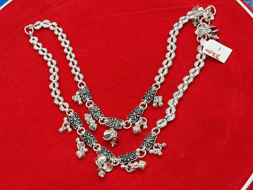 Pure 925 Silver Oxidized Payal Anklet Pair in India, UK, USA, All Country