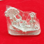 Vishnu Laxmi Idol in Pure 925 Silver / Idol in Silver God Idol Sculpture Statue in India, UK, USA, All Country