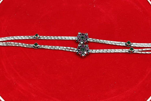 Pure 925 Silver Antique Anklet / Payal - 31 Gram in India, UK, USA, All Country