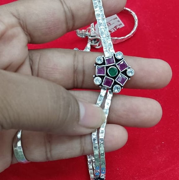 Pure 925 Silver Antique Anklet / Payal - 31 Gram in India, UK, USA, All Country