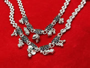 Pure 925 Silver Oxidized Payal Anklet Pair in India, UK, USA, All Country