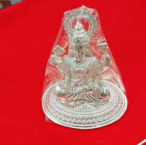 Pure Silver Laxmi Idol for Personal Use, Temple Usage or Gifting Purpose in India, UK, USA, All Country