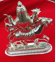 Pure Silver Durga Idol for Home Decor & Gifting, Home Temple Usage of Maa Durga Idol in Pure Silver Small to Medium Size for Vastu and Pooja, Gifting in India, UK, USA, All Country